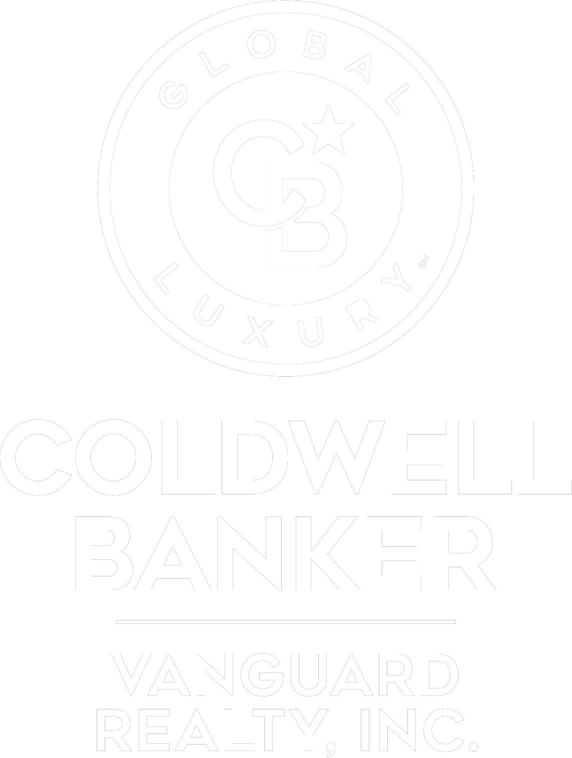 New Global Luxury Logo white logo stacked